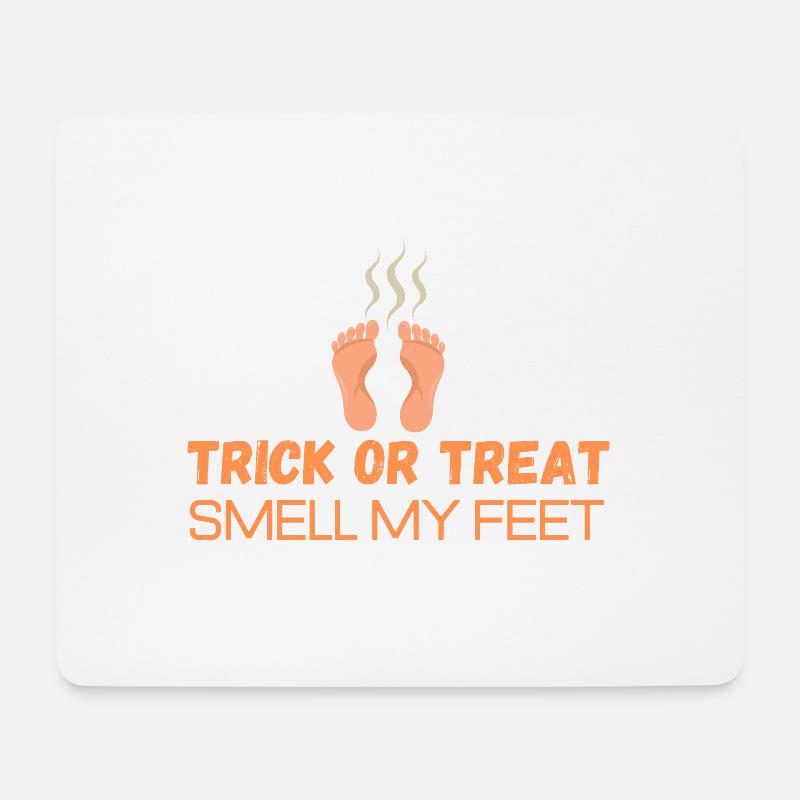 Trick or Treat Smell My Feet Halloween Humor - Mousepad (Querformat) - Weiß
