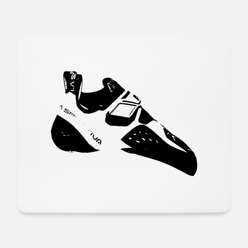 climbing shoe - Mouse Pad (horizontal) - white