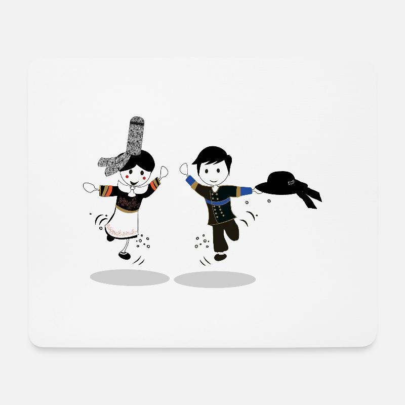 Bretonische Charaktere - Mousepad (Querformat) - Weiß