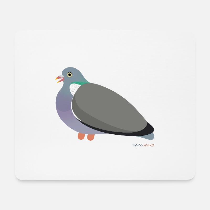 Unsere süße Ringeltaube - ein Ringelchen - Mousepad (Querformat) - Weiß