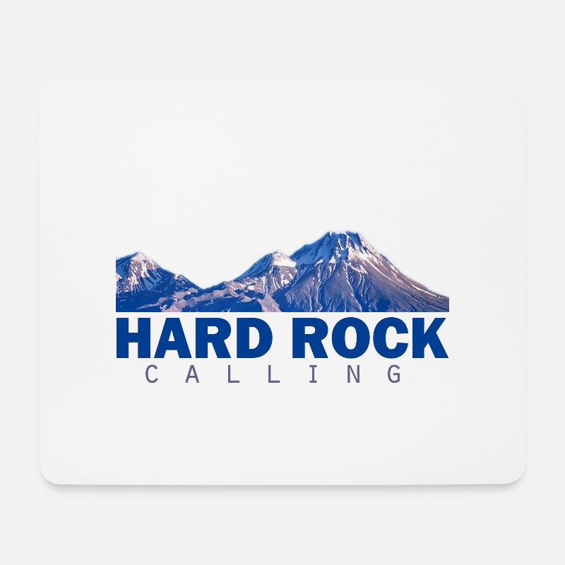 hard rock calling blue - Mousepad (Querformat) - Weiß