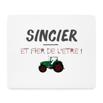 T shirt chti sincier, agriculteur - Tapis de souris (format paysage) - blanc - Devant
