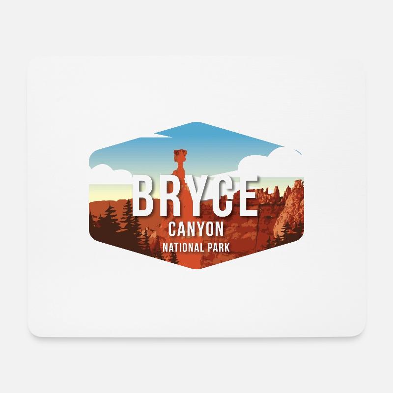 Bryce Canyon National Park Gift Souvenir - Mousepad (Querformat) - Weiß