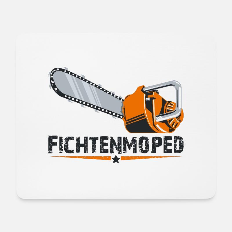 Kettensäge Motorsäge Holzfäller Wald Forstwirt - Mousepad (Querformat) - Weiß