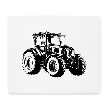 Tracteur - Tapis de souris (format paysage) - blanc - Devant