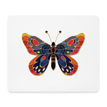 Papillon - Tapis de souris (format paysage) - blanc - Devant