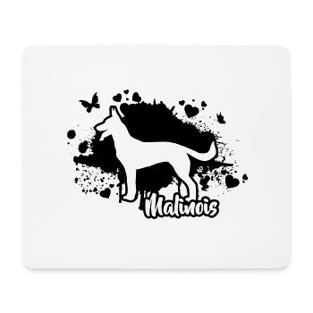 MALINOIS Hunde Mama Hund Wilsigns - Mousepad (Querformat) - Weiß - Vorne
