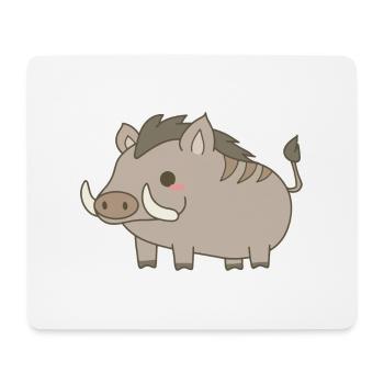 Sanglier - Tapis de souris (format paysage) - blanc - Devant