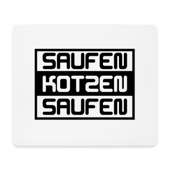 saufen kotzen - Mousepad (Querformat) - Weiß - Vorne