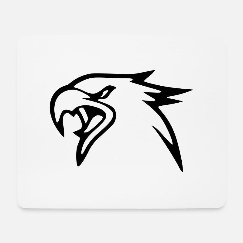 Adler - Mousepad (Querformat) - Weiß