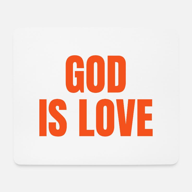 Gott ist Liebe - Christliche Motivationszitate - Mousepad (Querformat) - Weiß