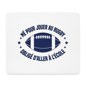 Joueur De Rugby Rigolo Rugby Ballon Humour - Tapis de souris (format paysage) - blanc - Devant