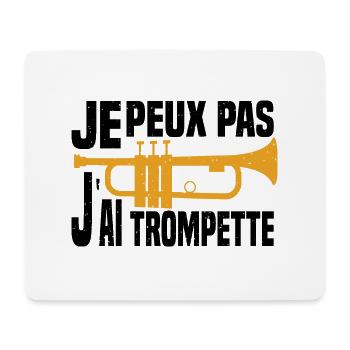 Je Peux Pas J'ai Trompette Pour Trompettiste - Tapis de souris (format paysage) - blanc - Devant