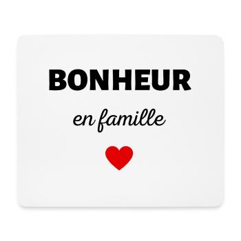 bonheur en famille - Tapis de souris (format paysage) - blanc - Devant