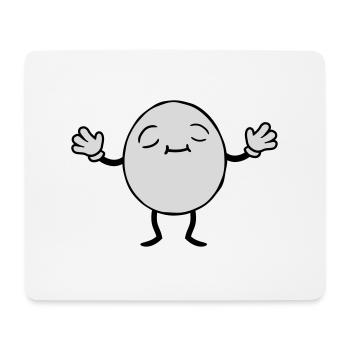 Conception d’Egg Man - Tapis de souris (format paysage) - blanc - Devant