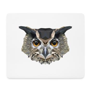 Eule Polygon Kauz - Mousepad (Querformat) - Weiß - Vorne