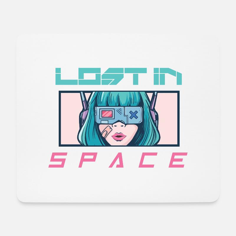 Lost in Space - Mousepad (Querformat) - Weiß