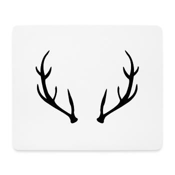 Geweih - Mousepad (Querformat) - Weiß - Vorne