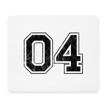 Anzahl 04 - Mousepad (Querformat) - Weiß - Vorne