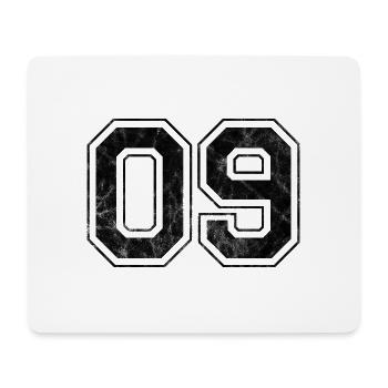 Anzahl 09 - Mousepad (Querformat) - Weiß - Vorne