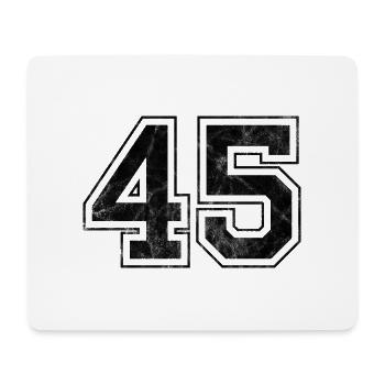 Number 45 - Mouse Pad (horizontal) - white - Front