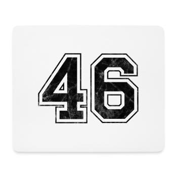 Number 46 - Mouse Pad (horizontal) - white - Front
