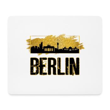 Berlin Deutschland Stadt Skyline Gold Heimat Liebe - Mousepad (Querformat) - Weiß - Vorne