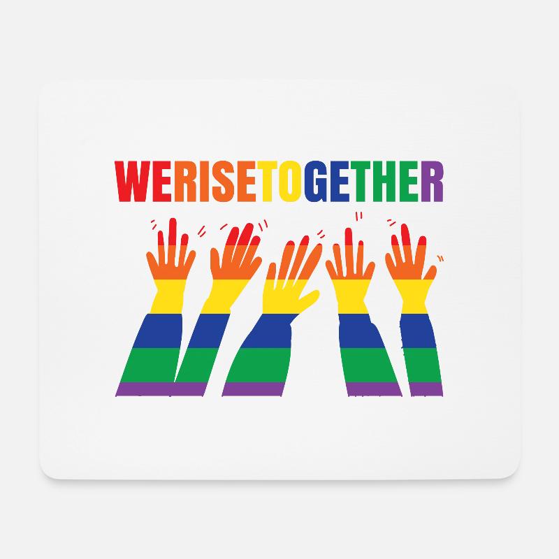 We Rise Together Bisexual Gay Trans Queer Lgbtq Ra - Mousepad (Querformat) - Weiß