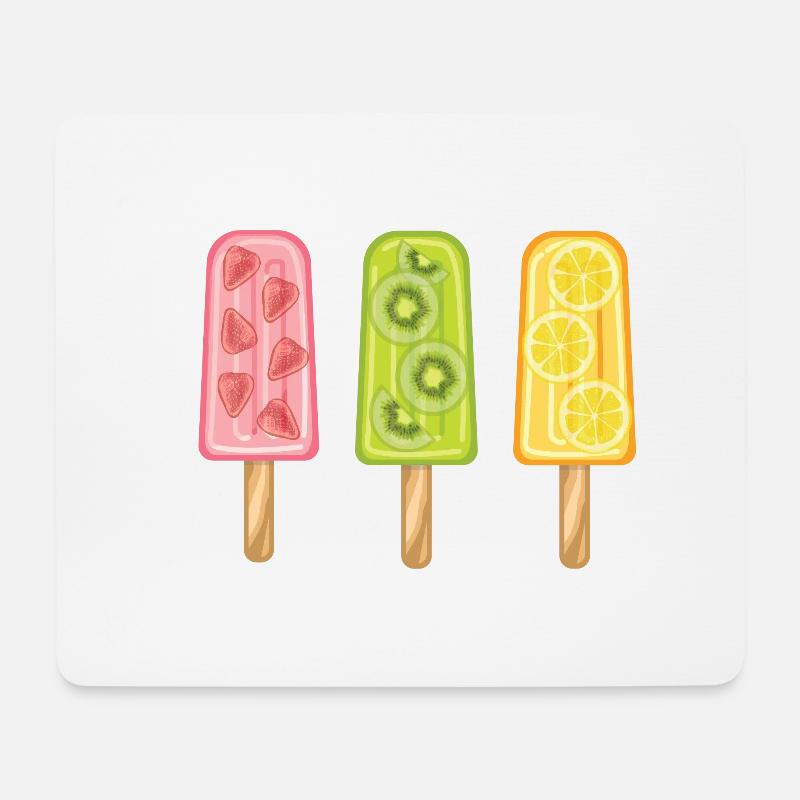 Fruchteis - Mousepad (Querformat) - Weiß