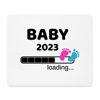 Baby 2023 Pregnancy Mother Mom Idea - Mouse Pad (horizontal) - white - Front