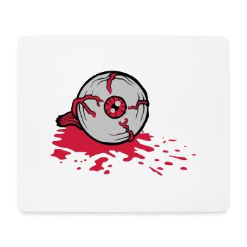 Halloween blutiges Horror Auge - Mousepad (Querformat) - Weiß - Vorne