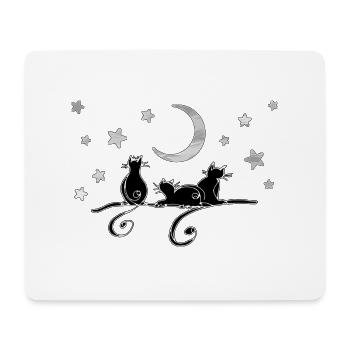Katzen - Mousepad (Querformat) - Weiß - Vorne