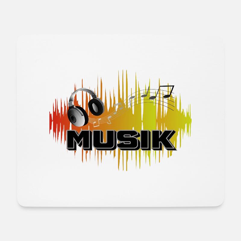 Musik Bunt - Mousepad (Querformat) - Weiß