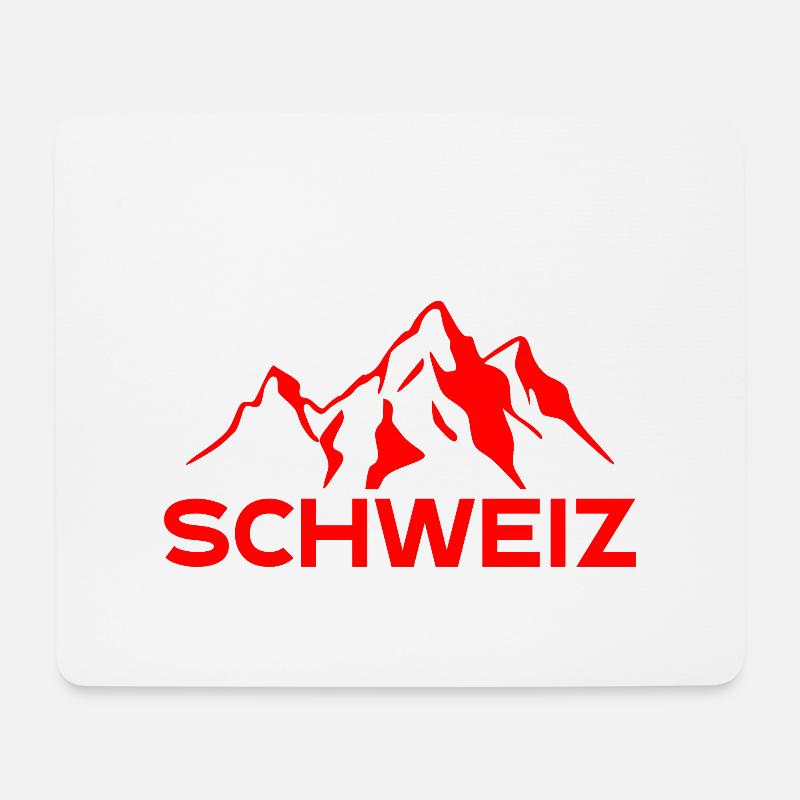Schweizer Berge - Mousepad (Querformat) - Weiß