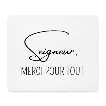 seigneur merci pour tout - Tapis de souris (format paysage) - blanc - Devant