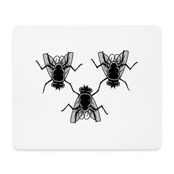 Team 3 Freunde Stubenfliegen - Mousepad (Querformat) - Weiß - Vorne
