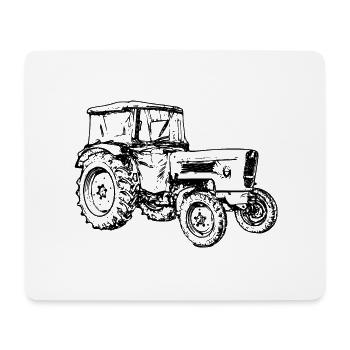 Tractor - Mouse Pad (horizontal) - white - Front
