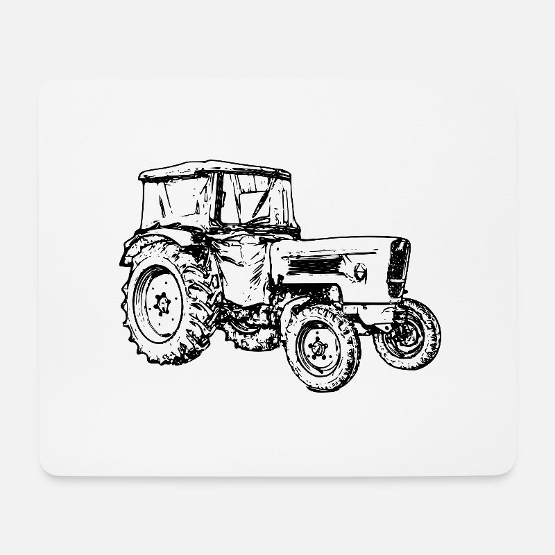 Tractor - Mouse Pad (horizontal) - white