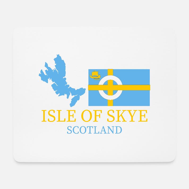 Insel Skye - Mousepad (Querformat) - Weiß