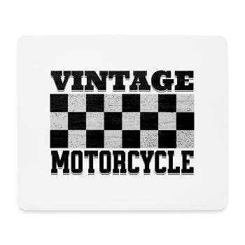 Vintage Biker Fan of Motorcycles and Motor Racing - Mouse Pad (horizontal) - white - Front
