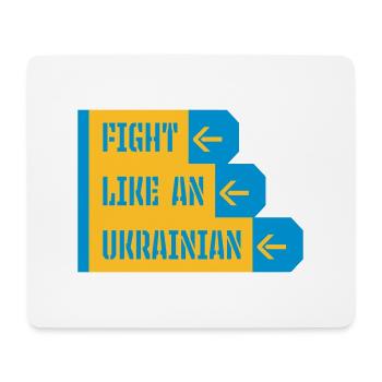 fight like ukrainians quote - Mouse Pad (horizontal) - white - Front