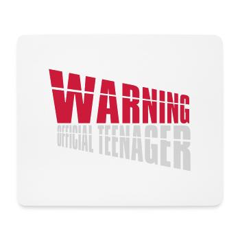 warning official teenager Zitat - Mousepad (Querformat) - Weiß - Vorne