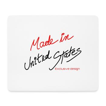 Hergestellt in den USA. Hergestellt in den USA - Mousepad (Querformat) - Weiß - Vorne