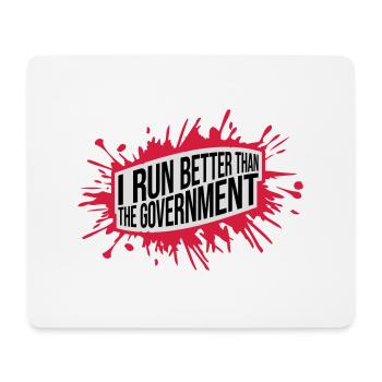 run better than government - Mouse Pad (horizontal) - white - Front