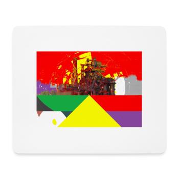 Sidérurgie, sidérurgie, région de la Ruhr - Tapis de souris (format paysage) - blanc - Devant