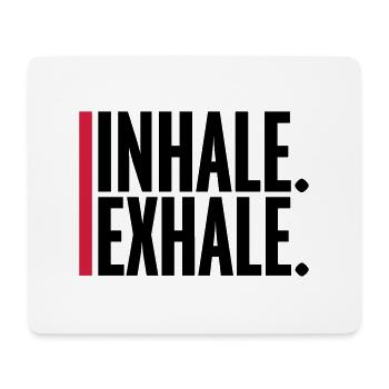 Inspirez expirez Yoga citation - Tapis de souris (format paysage) - blanc - Devant