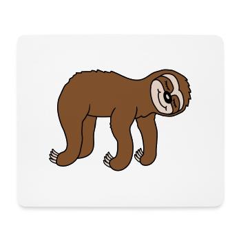 Lying tired sloth sleeps - Mouse Pad (horizontal) - white - Front