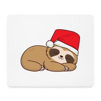 Sloth sleeping with Christmas hat Sloth - Mouse Pad (horizontal) - white - Front