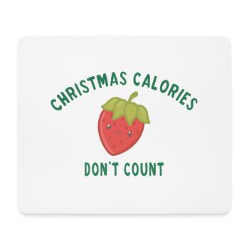 Christmas calories don't count - Tapis de souris (format paysage) - blanc - Devant