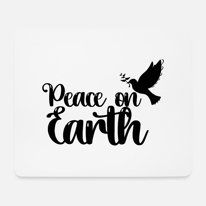 Peace on Earth - Mousepad (Querformat) - Weiß